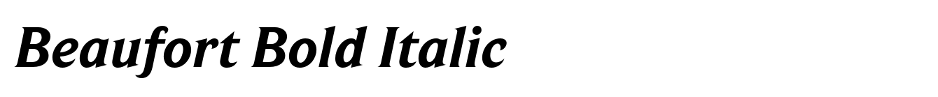 Beaufort Bold Italic